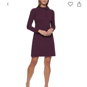 Calvin Klein  Tie Neck Dress